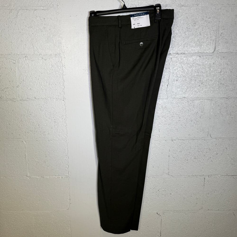Nautica Men's Modern-Fit Stretch Fall Suit Olive Green  38R 32W $395 - Picture 5 of 16